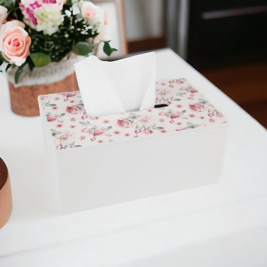 Tissue Box Country Vintage Rose Floral - The Renmy Store Homewares & Gifts 
