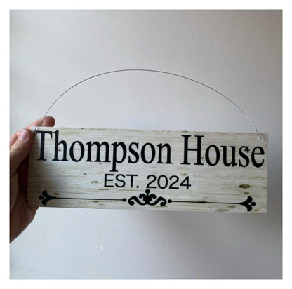 Residence House Surname Name Custom Personalised Sign