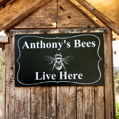 Bee Hive Personalised Custom Garden Sign