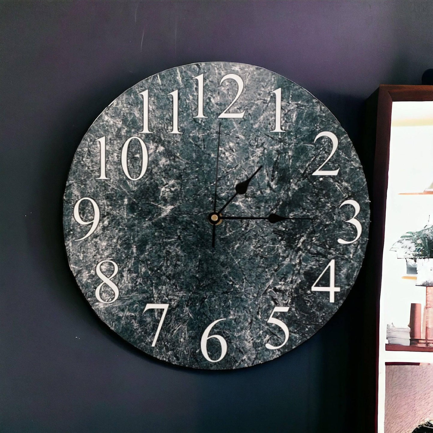 Clock Wall Rustic Dark Texture Aussie Made - The Renmy Store Homewares & Gifts 