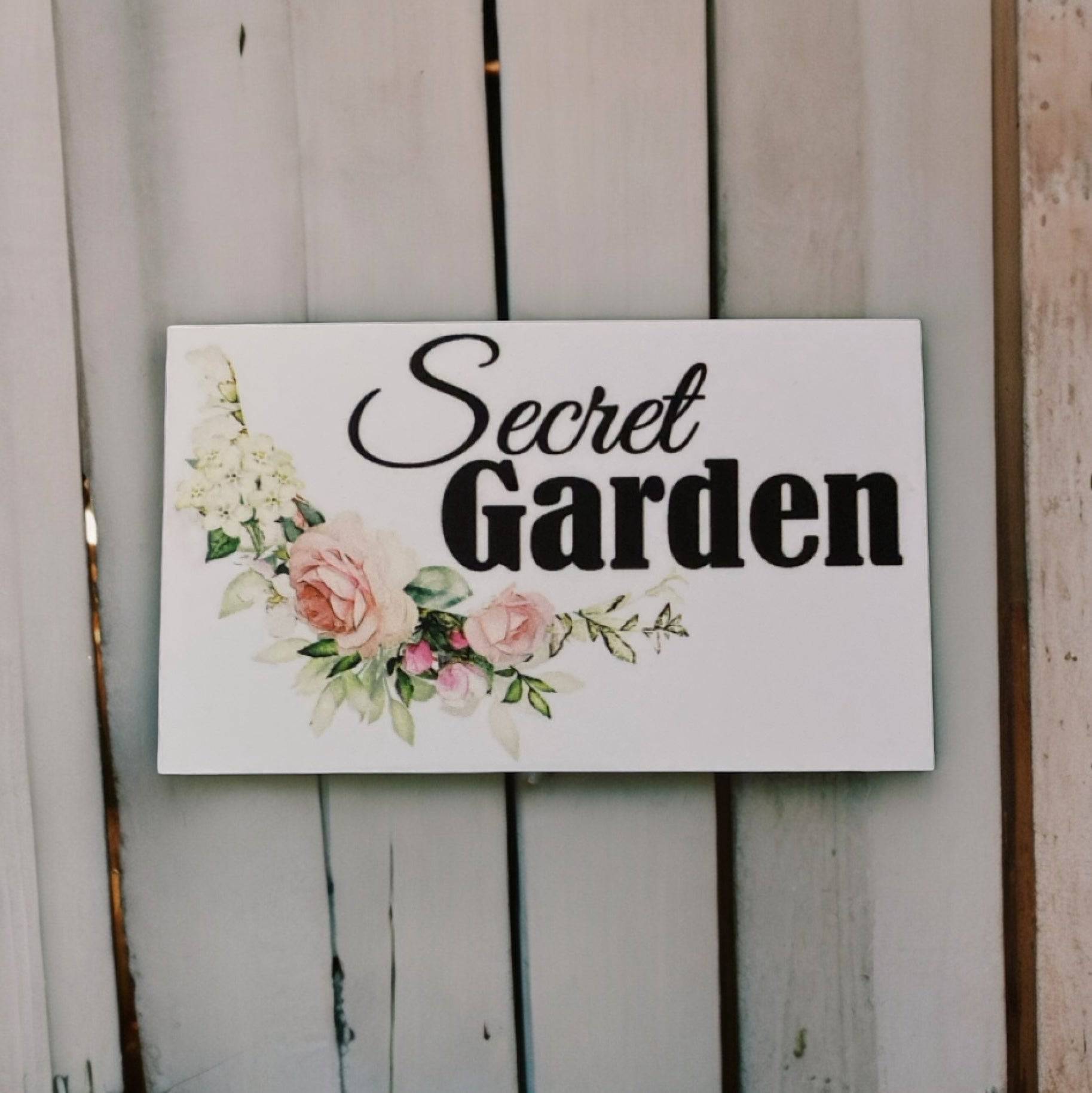 Secret Garden Floral Sign - The Renmy Store Homewares & Gifts 