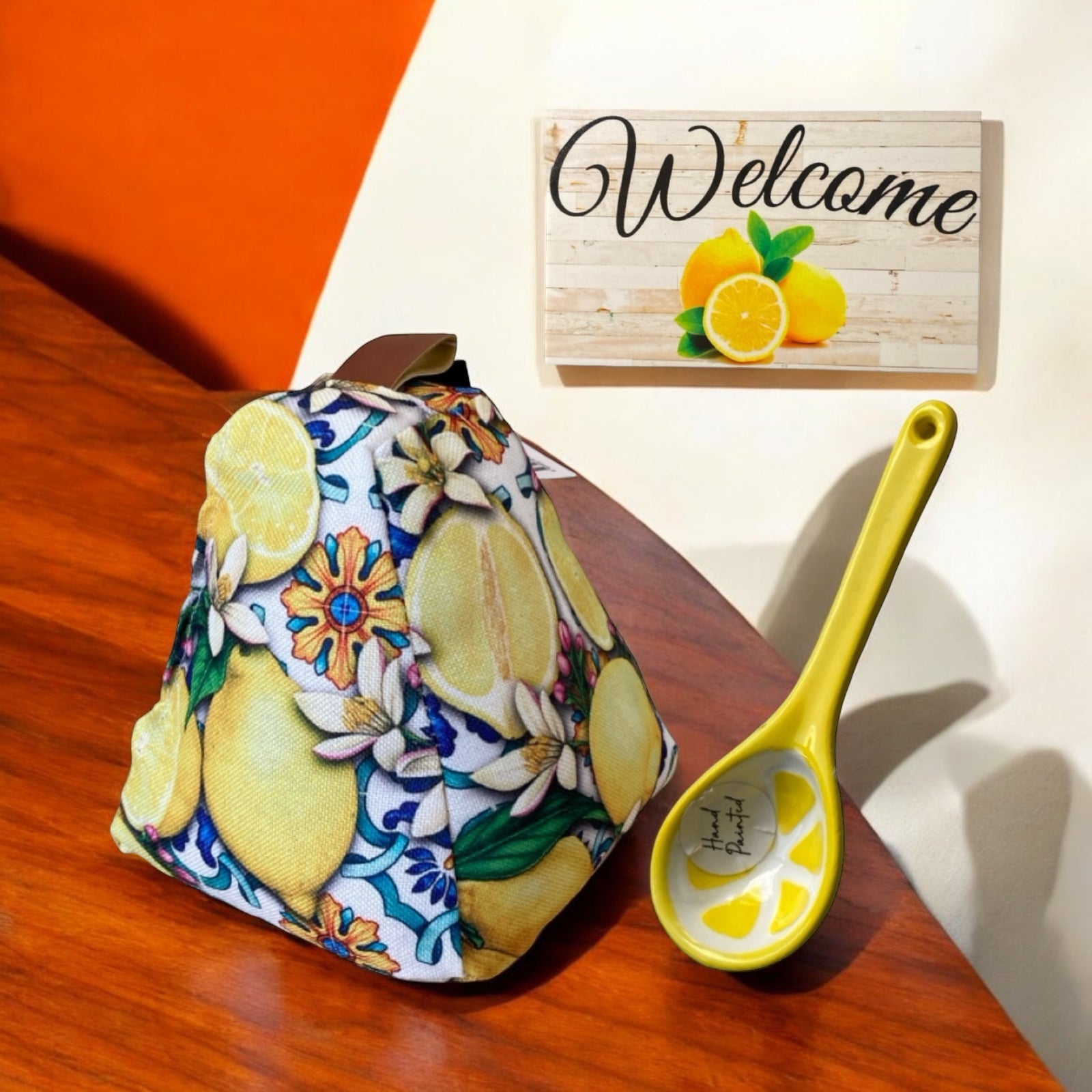 Lemon Door Stop Welcome Sign and Spoon Gift Set - The Renmy Store Homewares & Gifts 