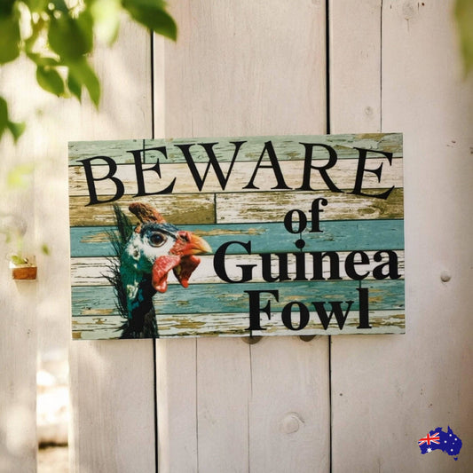 Beware Of Guinea Fowl Sign - The Renmy Store Homewares & Gifts 