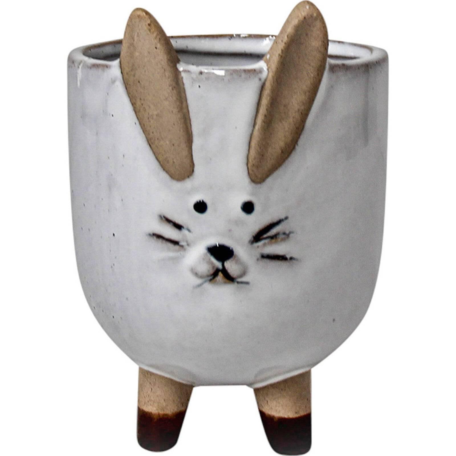 Rabbit Plant Pot Planter Shabby Chic - The Renmy Store Homewares & Gifts 