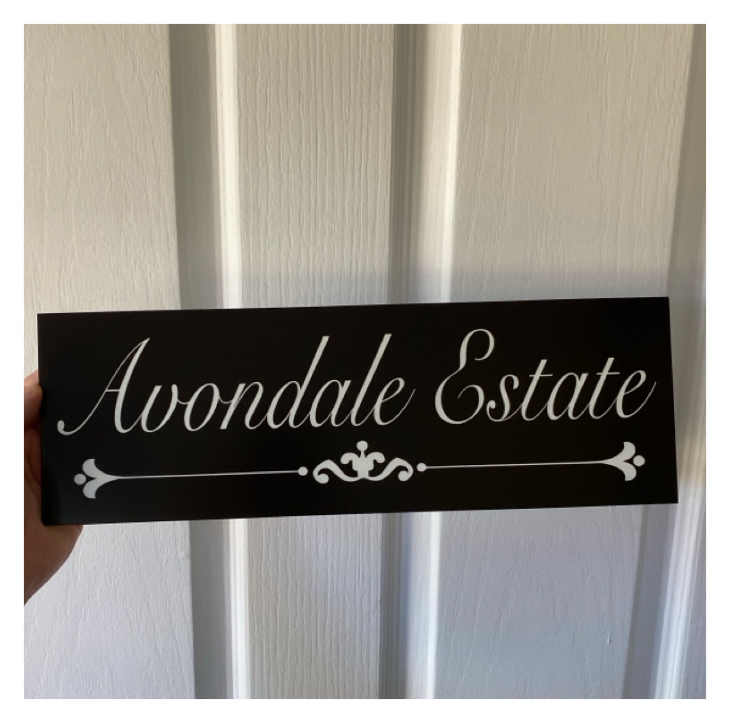 Family Name Custom Personalised Vintage Black Sign