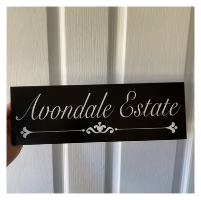 Family Name Custom Personalised Vintage Black Sign