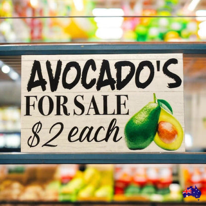 Avocados For Sale Farm Road Stall Custom Homesteading Sign - The Renmy Store Homewares & Gifts 