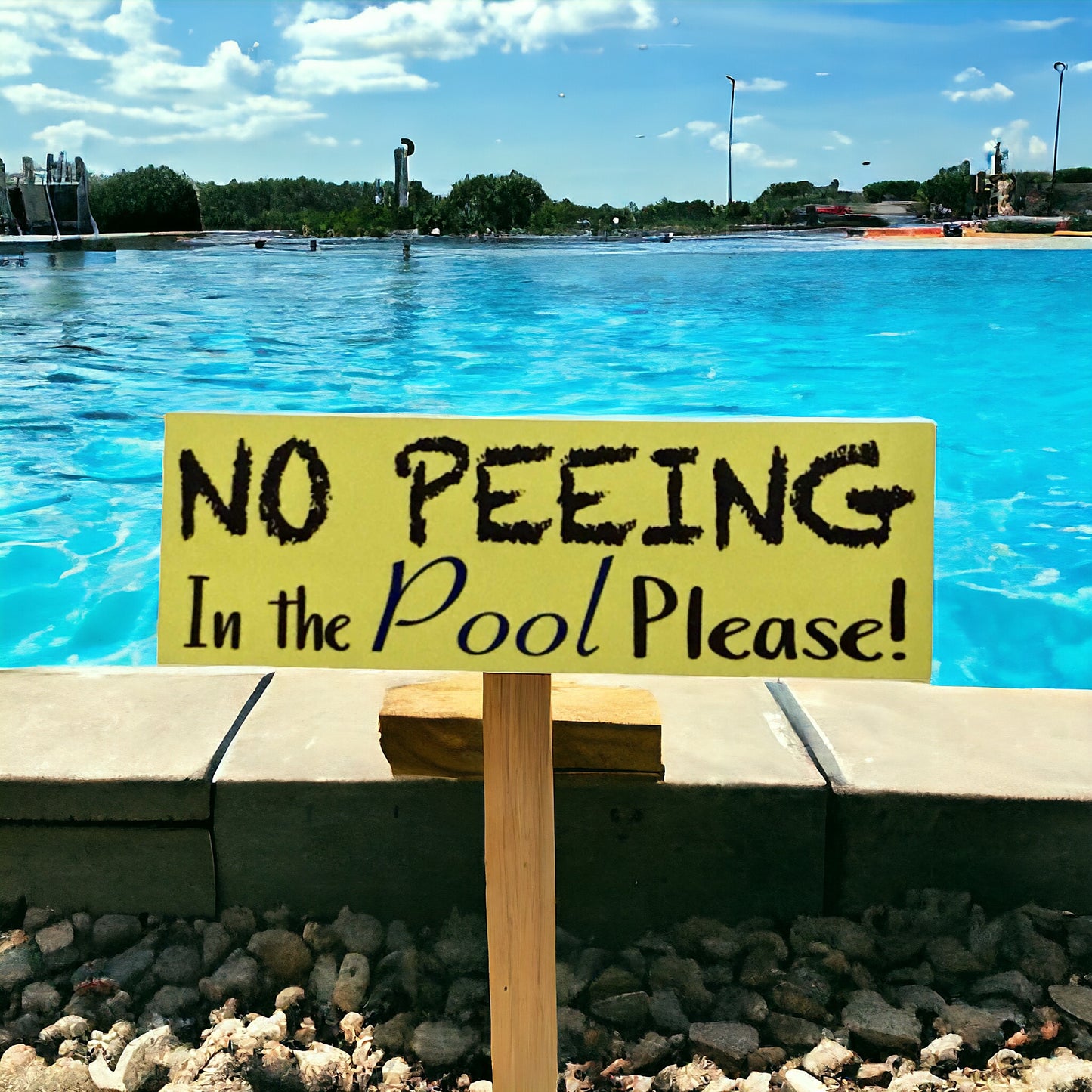 No Peeing In The Pool Sign