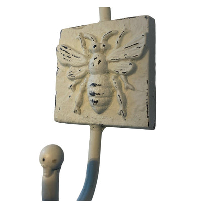 Bee Hook White Cast Iron - The Renmy Store Homewares & Gifts 