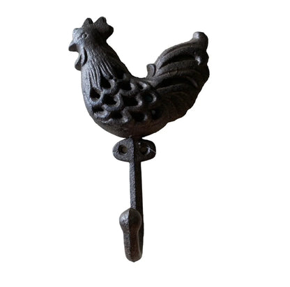 Rooster Chicken Hook Rustic Cast Iron - The Renmy Store Homewares & Gifts 