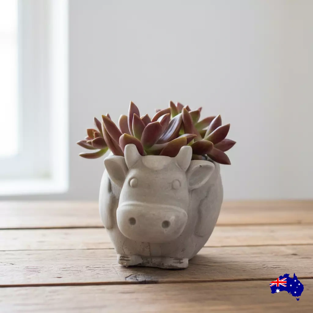 Daisy the Cow Planter Pot | Handmade Concrete Farmhouse Aussie Made Decor