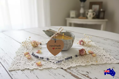 Pure Beeswax Angel Wings Memorial Candle Aussie Handmade