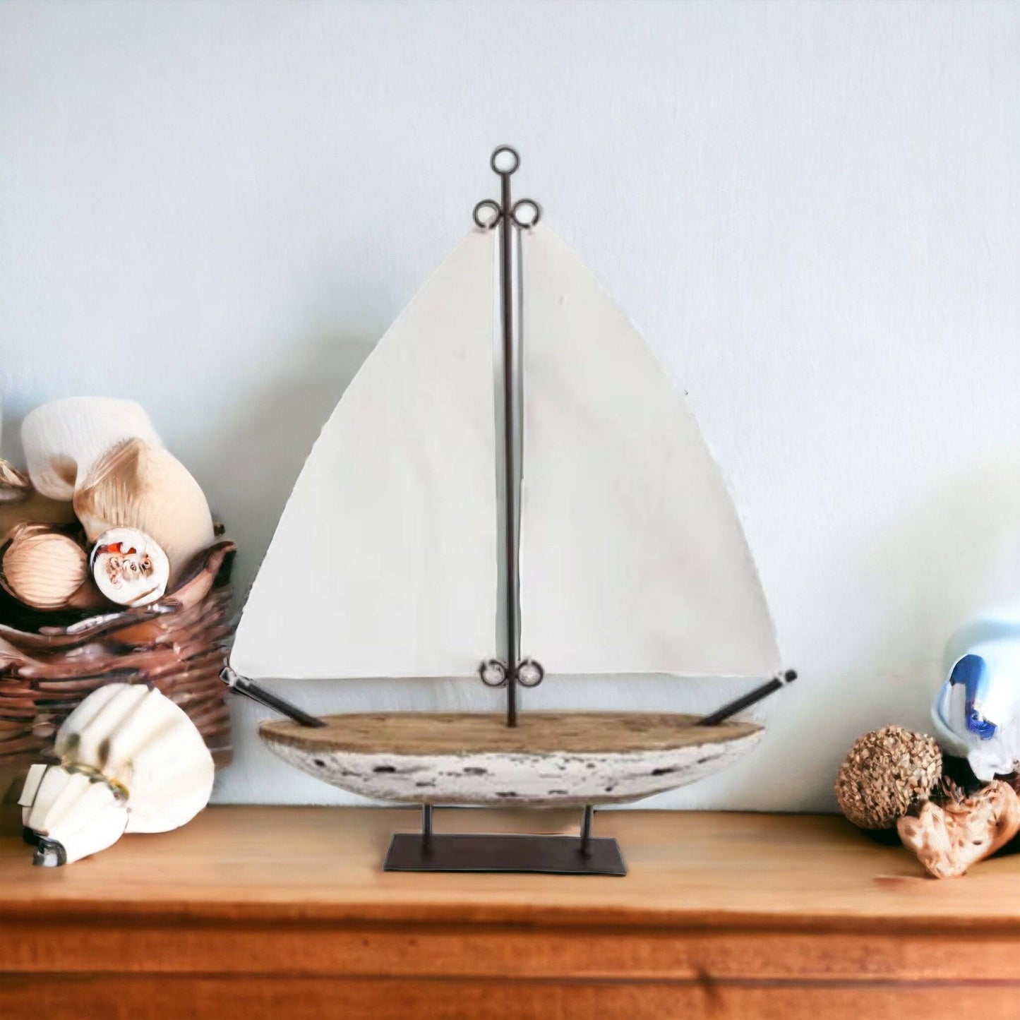 Sailing Boat Nautical Natural Coastal - The Renmy Store Homewares & Gifts 