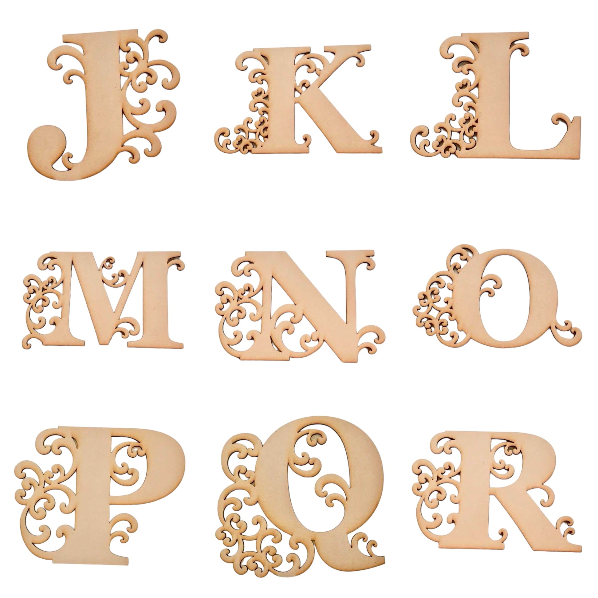 Letter Letters Alphabet MDF Raw Timber Personalised Custom - The Renmy Store Homewares & Gifts 