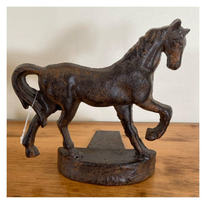 Horse Prancing Door Stop Cast Iron - The Renmy Store Homewares & Gifts 