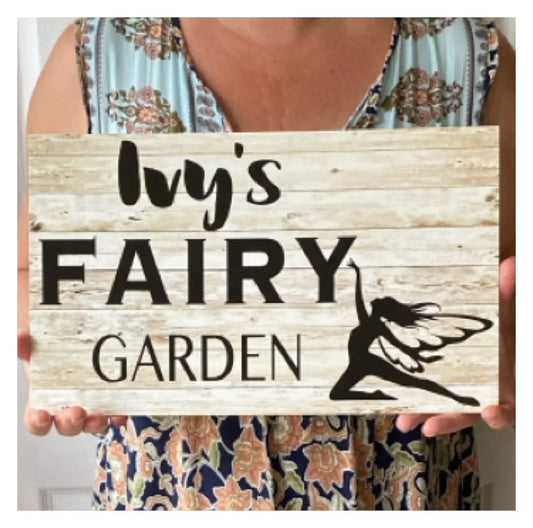 Fairy Garden Custom Name Sign - The Renmy Store Homewares & Gifts 