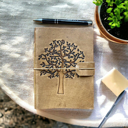 Journal Leather Diary Note Book Tree of Life - The Renmy Store Homewares & Gifts 