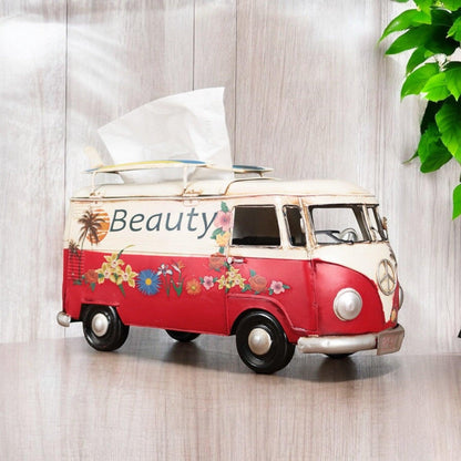 Tissue Box VW Van Coastal Beach Vibes Ornament - The Renmy Store Homewares & Gifts 