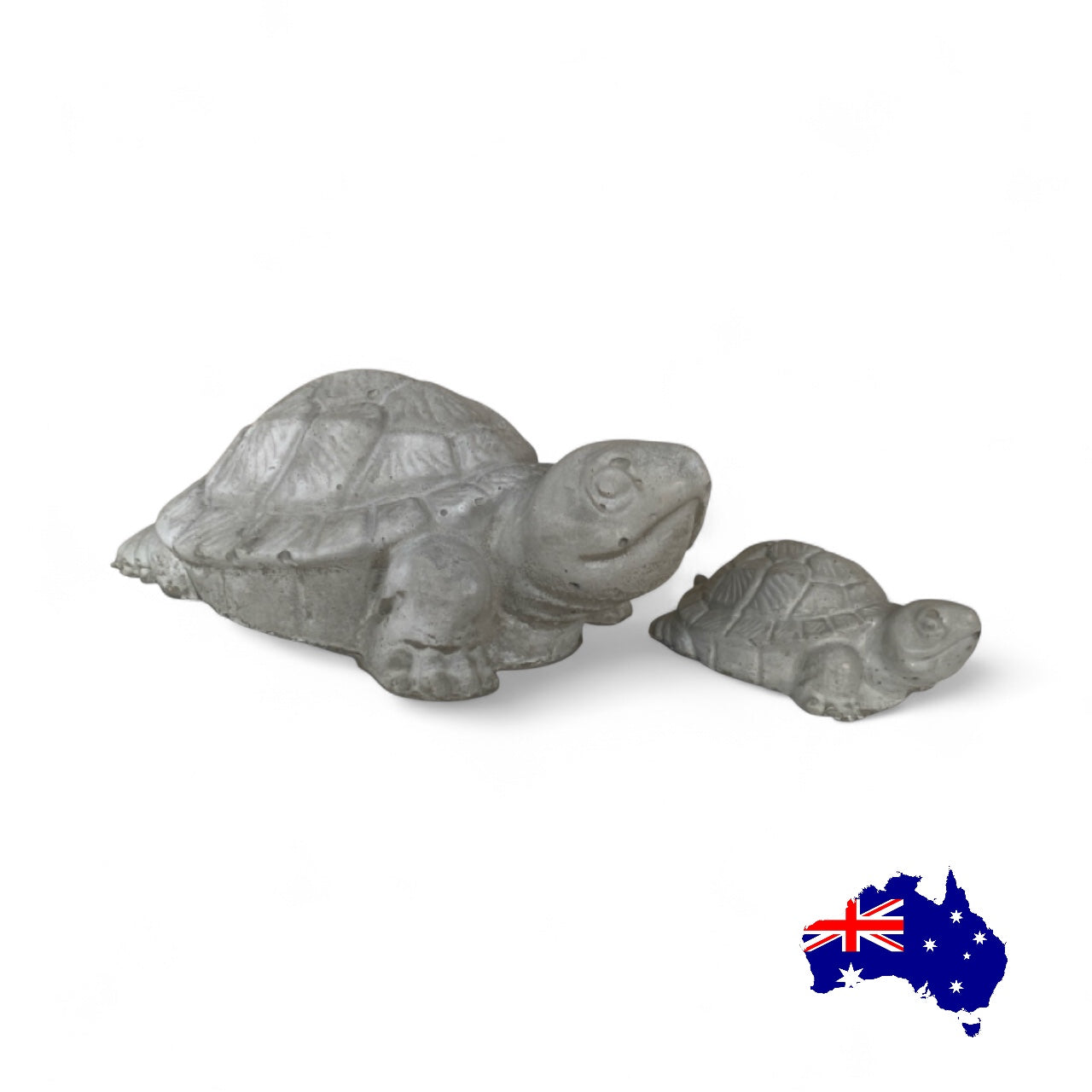 Concrete Turtle Set of 2 | Mother & Baby Handmade Coastal Aussie Made Decor