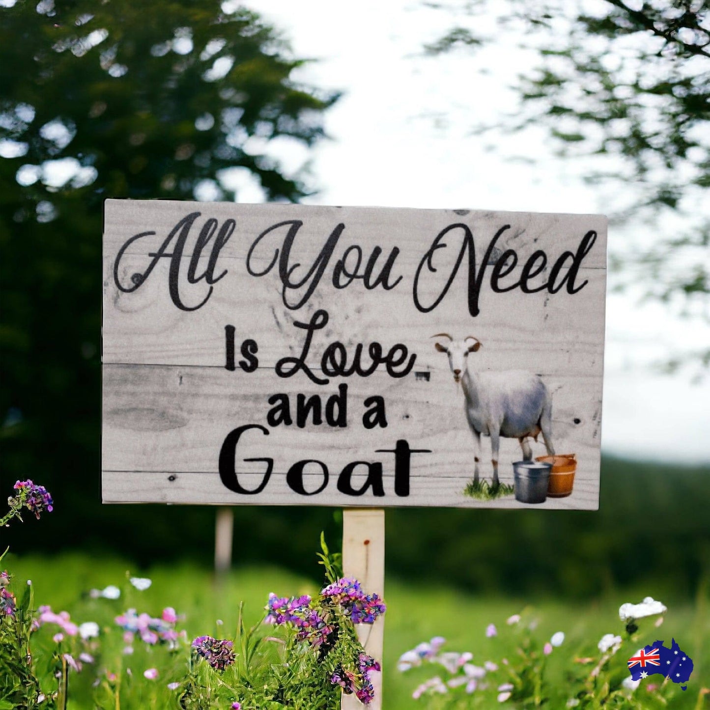 All You Need Is Love and a Goat Sign - The Renmy Store Homewares & Gifts 