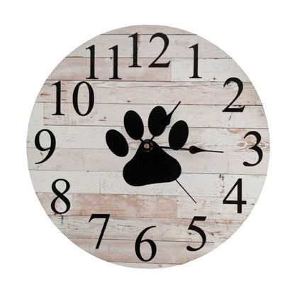 Clock Wall Paw Cat Dog Pet Aussie Made - The Renmy Store Homewares & Gifts 