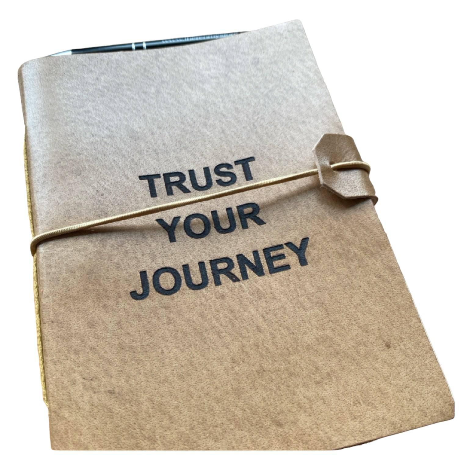 Journal Leather Diary Note Book Trust Your Journey - The Renmy Store Homewares & Gifts 