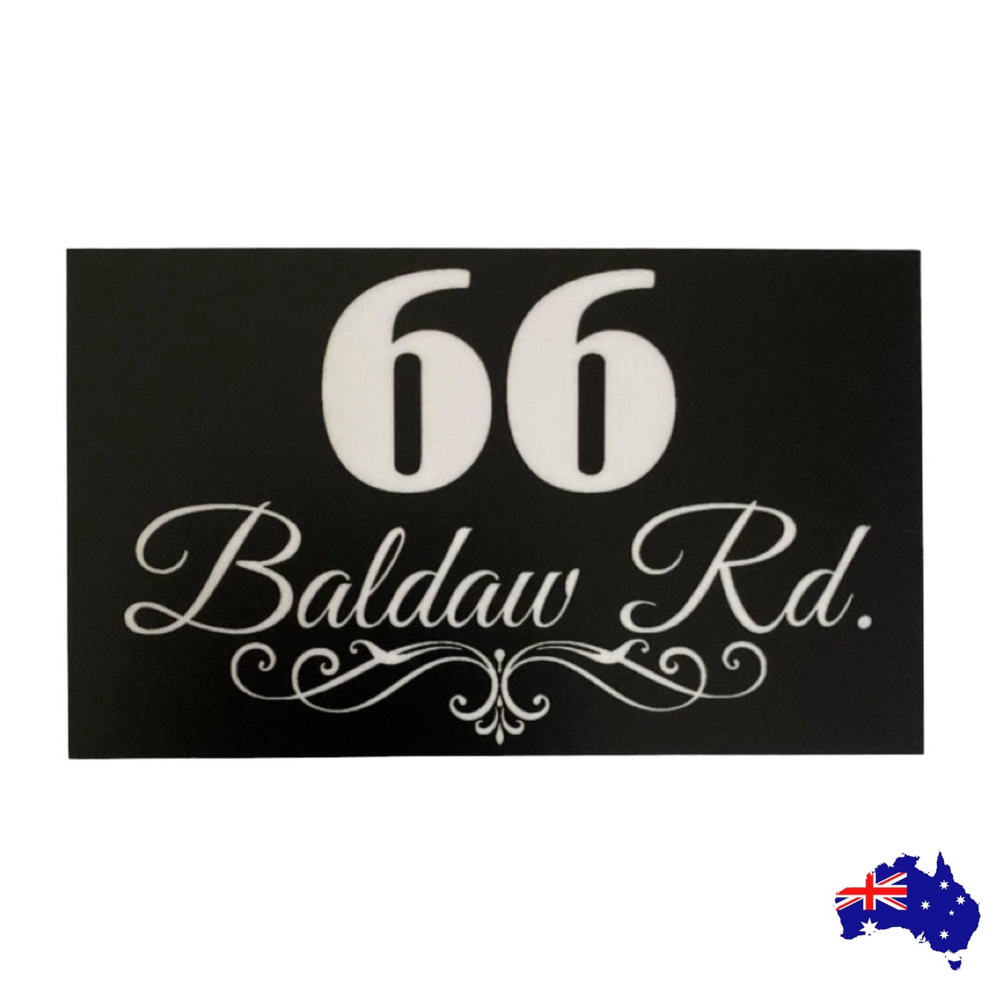 Personalised Street Number Address Letter Box White Black House Custom Sign - The Renmy Store Homewares & Gifts 