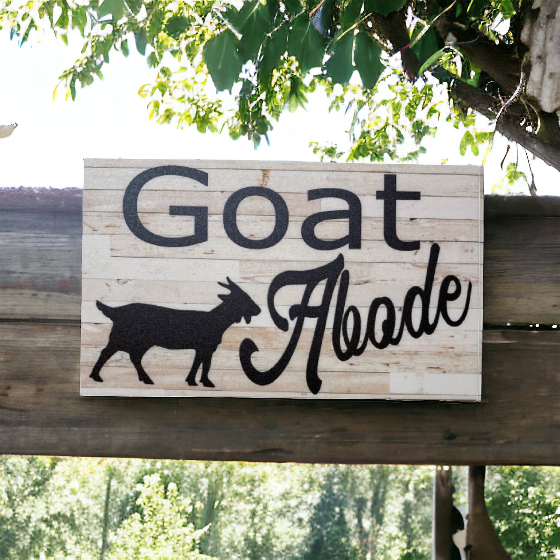 Goat Abode House Sign - The Renmy Store Homewares & Gifts 