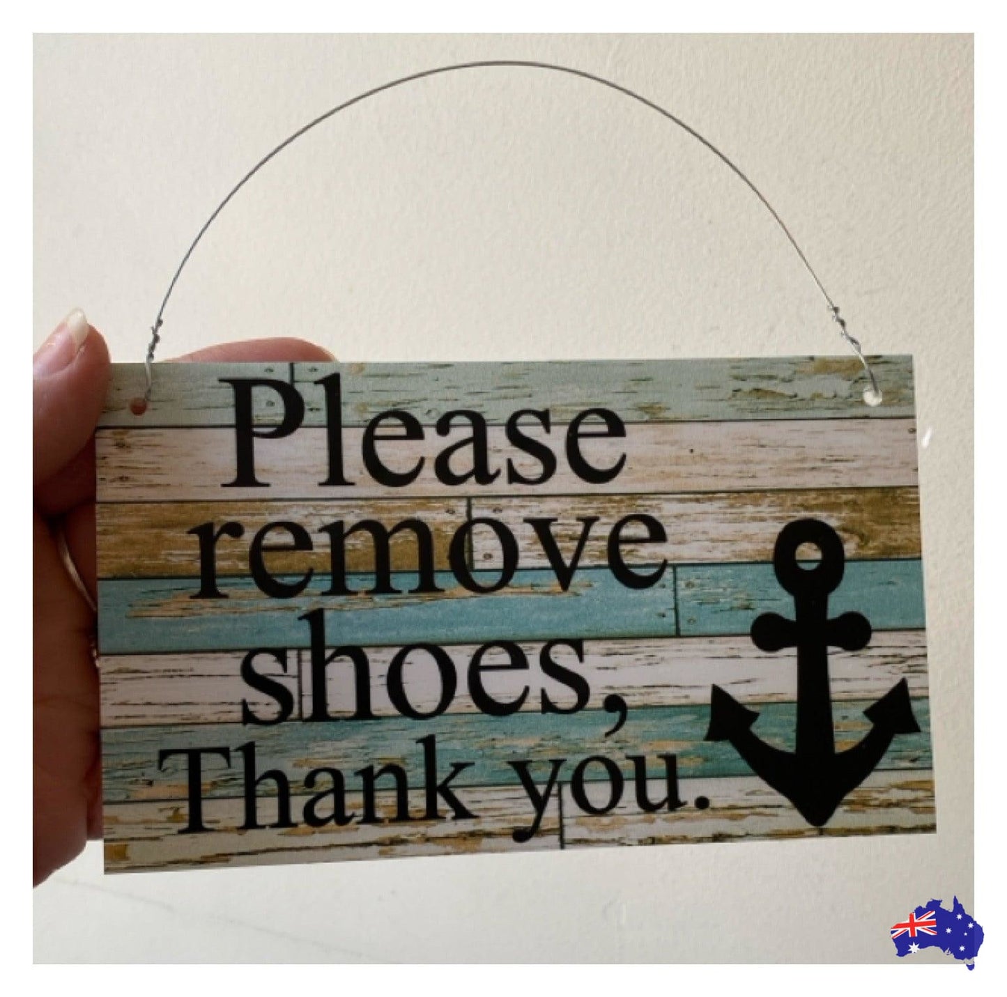 Anchor Nautical Blue Boat Custom Personalised Sign - The Renmy Store Homewares & Gifts 