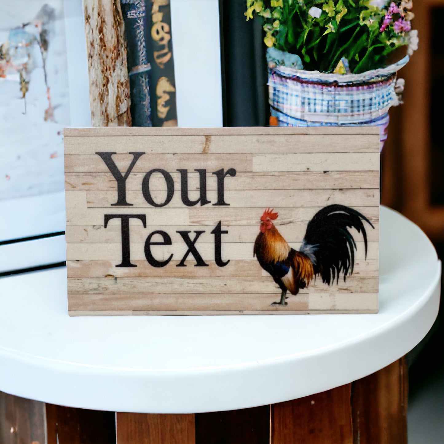 Rooster Country Style Custom Personalised Sign - The Renmy Store Homewares & Gifts 