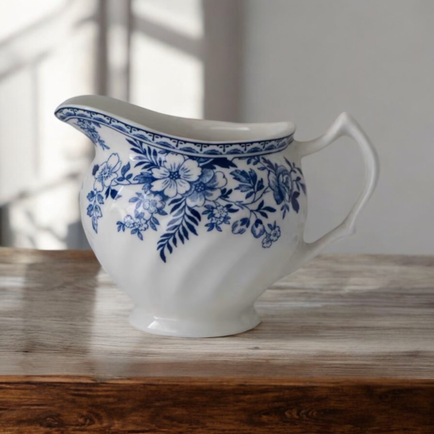 Milk Jug Floral Blue Hamptons