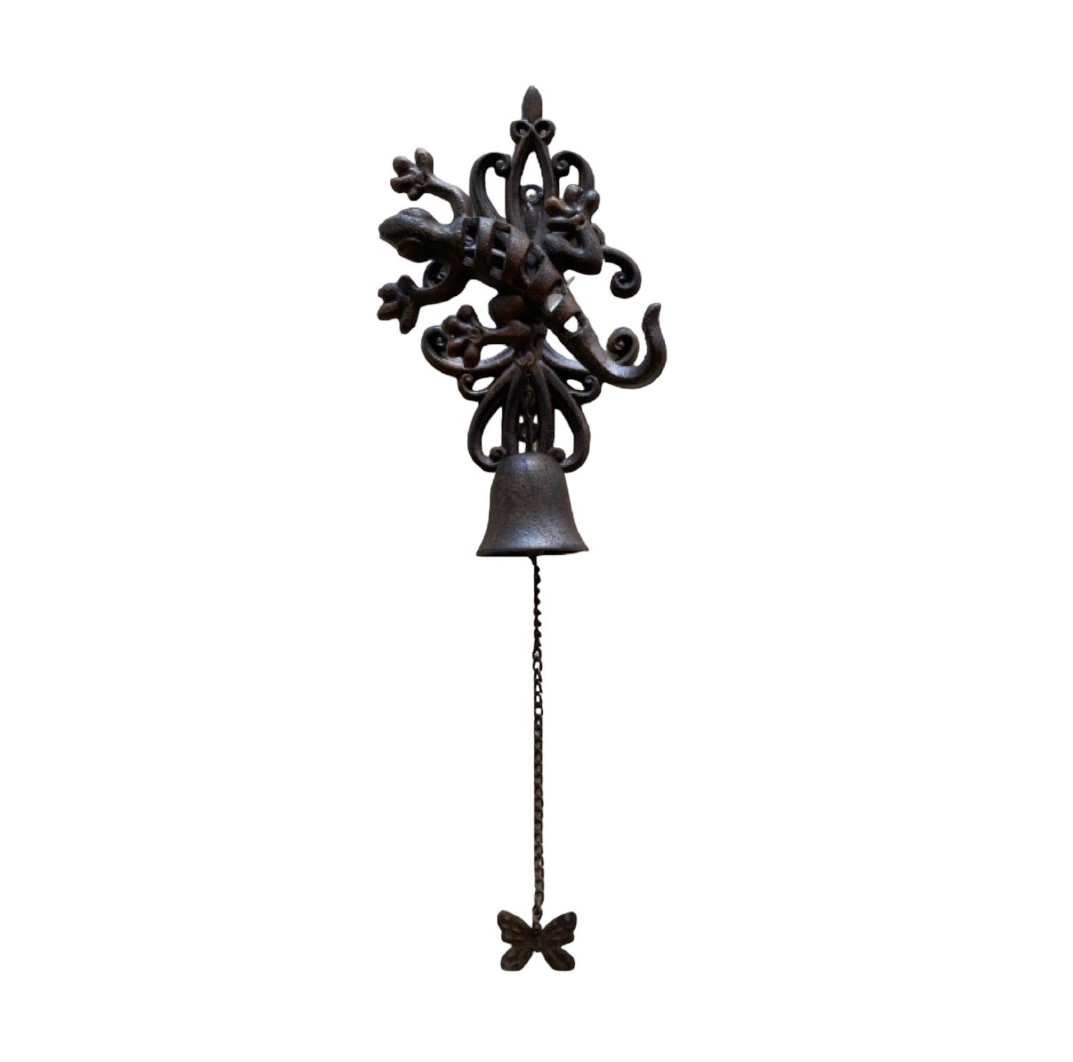 Door Bell Lizard Gecko Butterfly Cast Iron - The Renmy Store Homewares & Gifts 