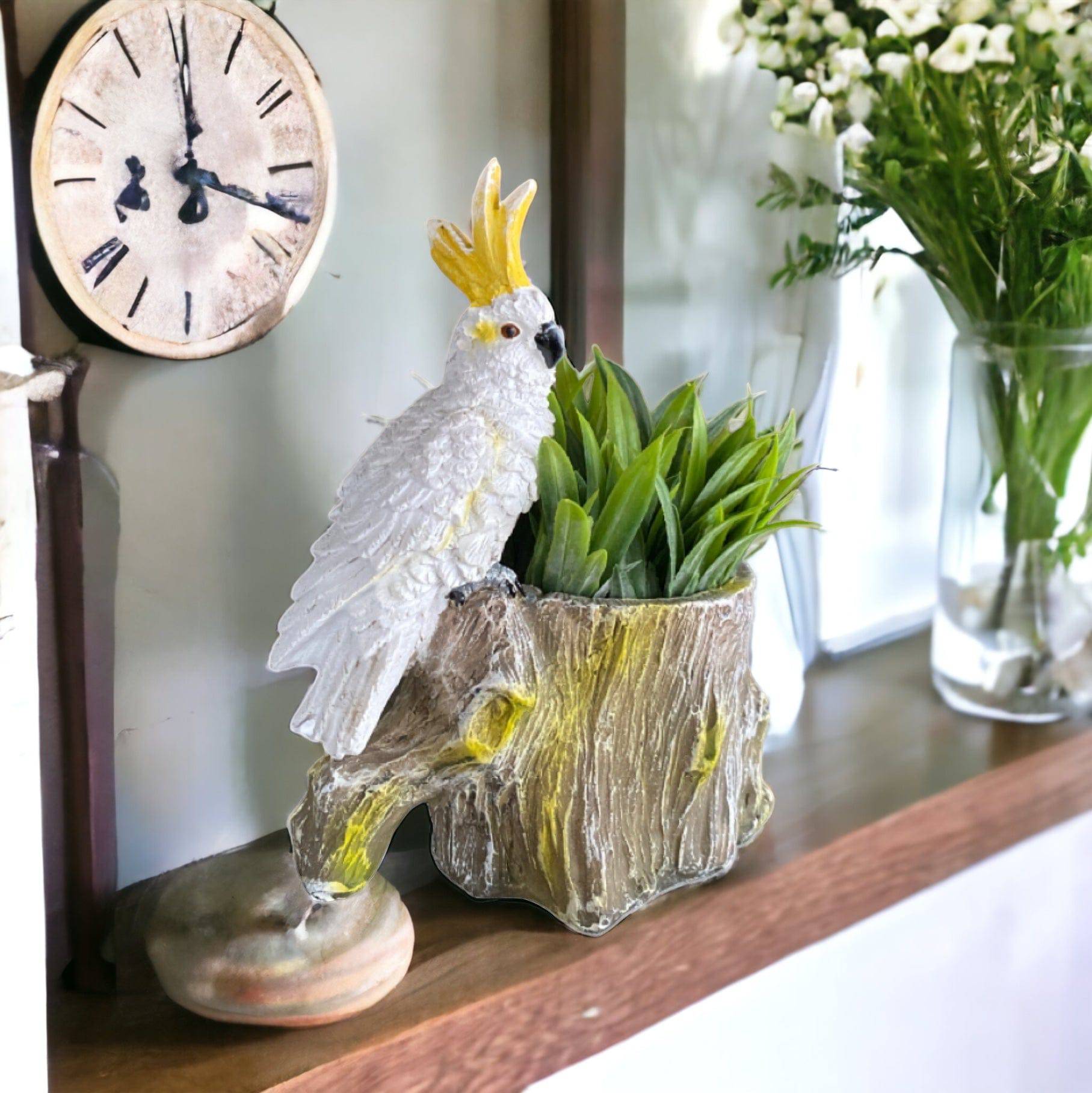 Plant Pot Planter Cockatoo - The Renmy Store Homewares & Gifts 