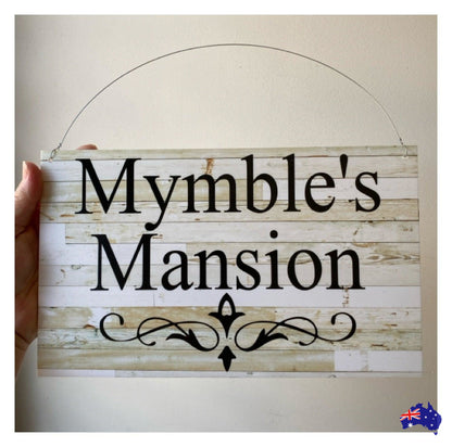 Custom Personalised White Wash Scroll Sign - The Renmy Store Homewares & Gifts 