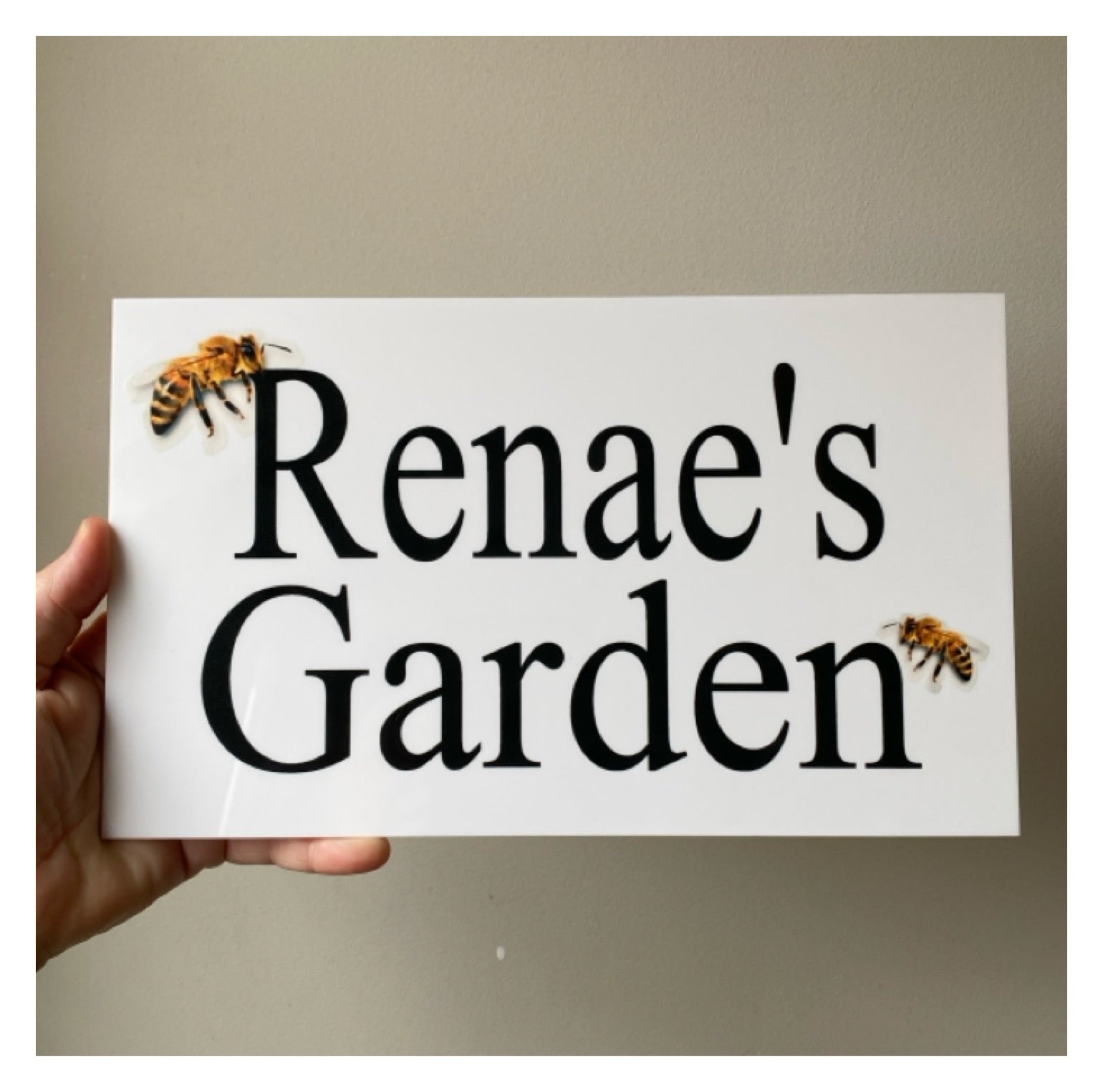 Bee Garden Custom Wording Sign - The Renmy Store Homewares & Gifts 