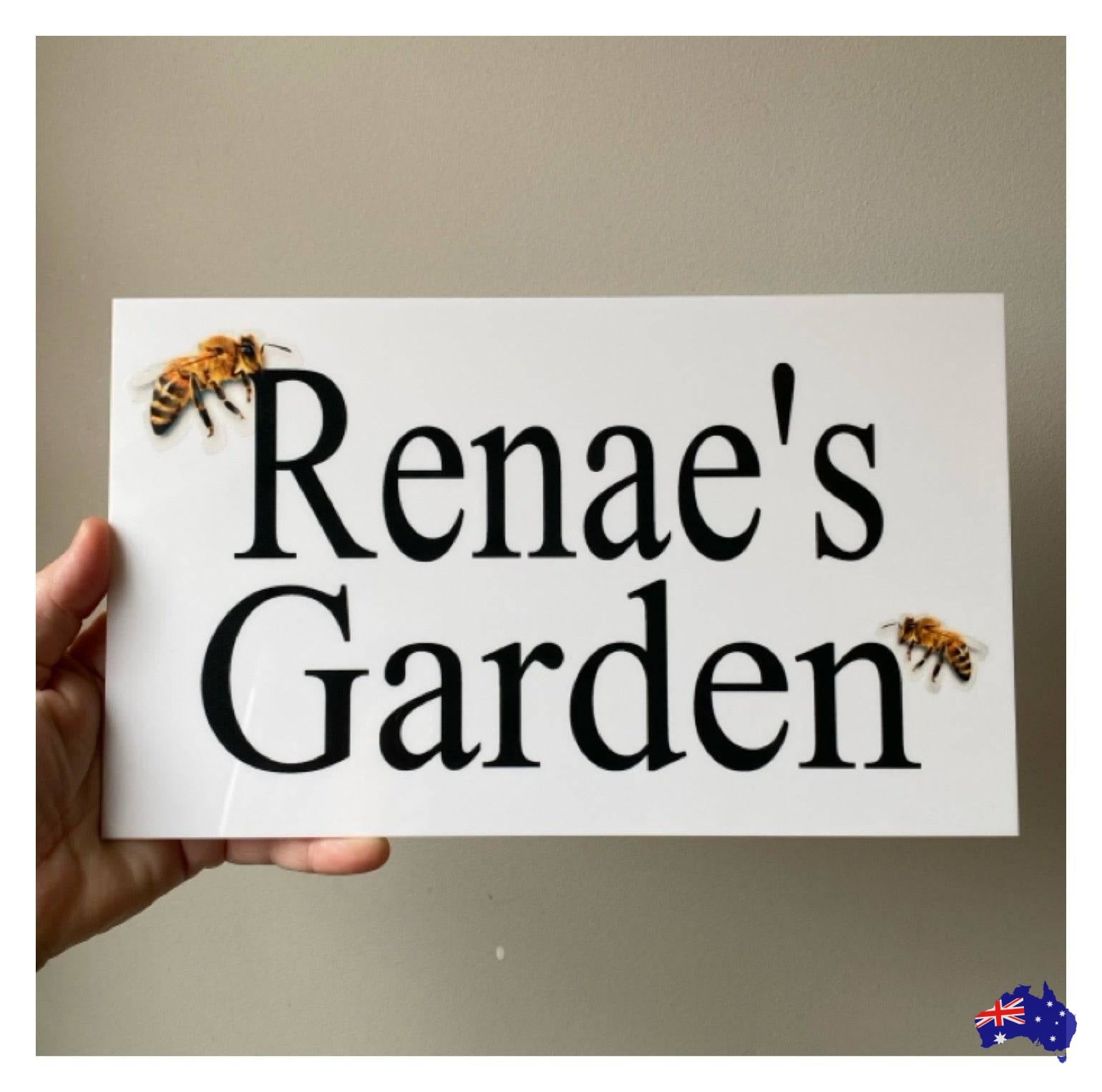 Bee Garden Custom Wording Sign - The Renmy Store Homewares & Gifts 