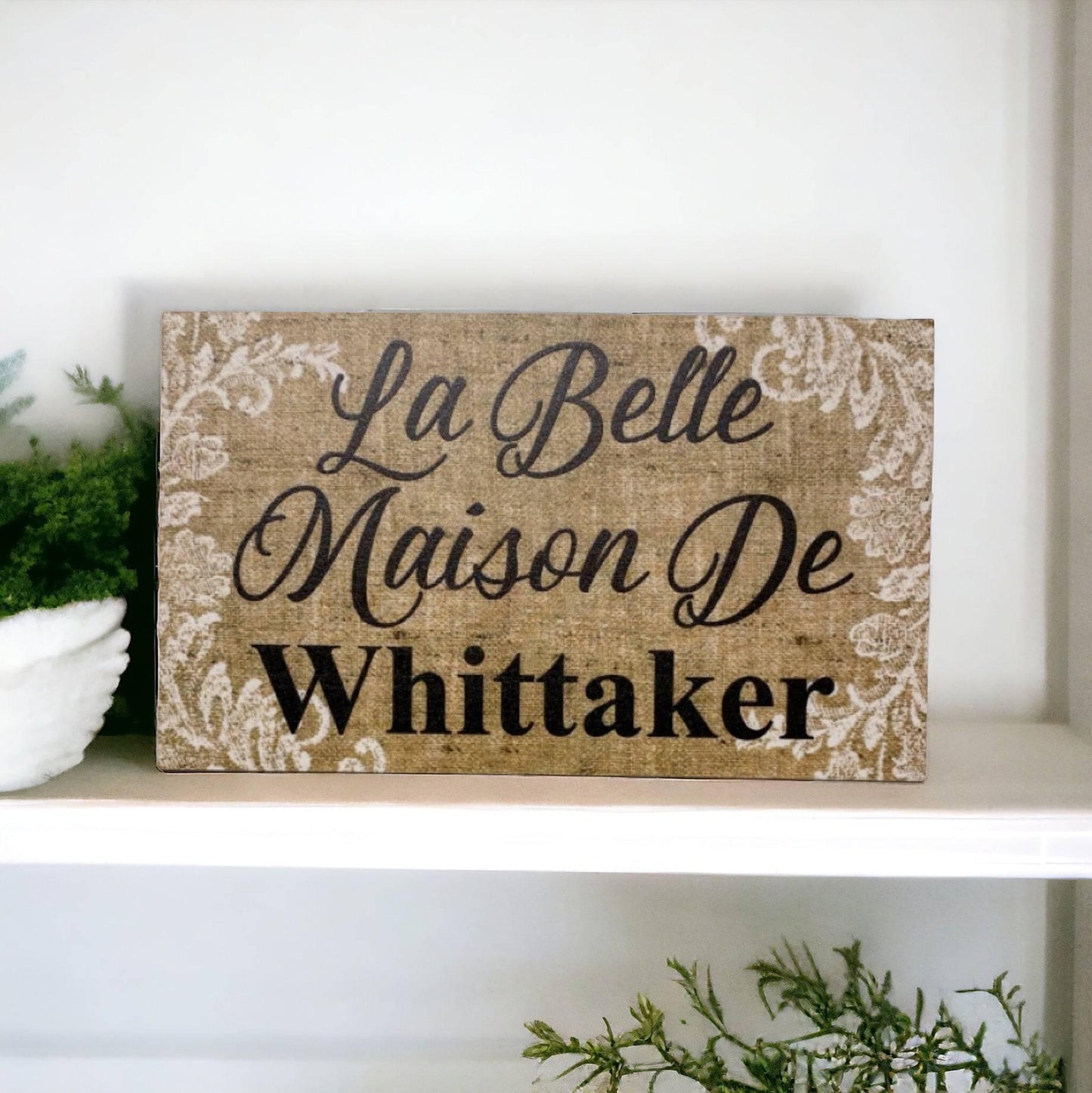 La Belle Maison De French Custom Personalised Sign - The Renmy Store Homewares & Gifts 