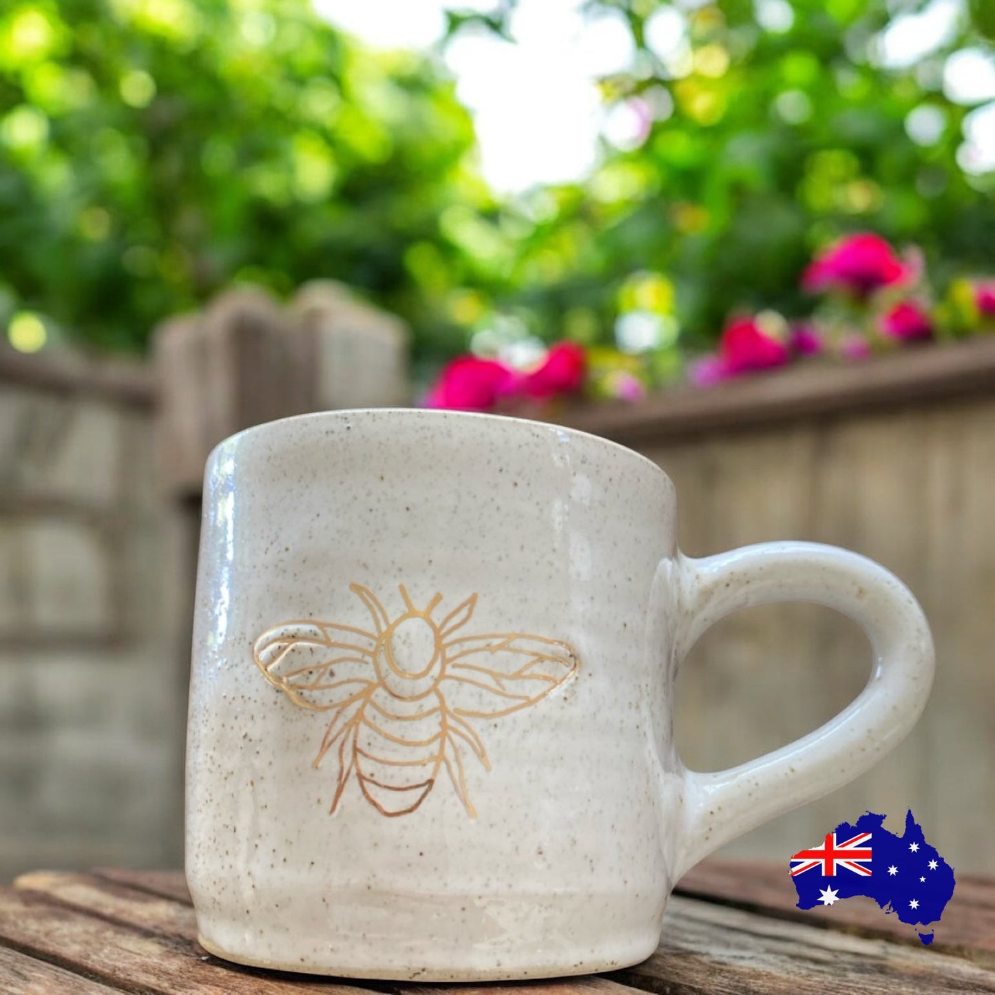 Mug Cup Bee Pottery Ceramic Aussie Made