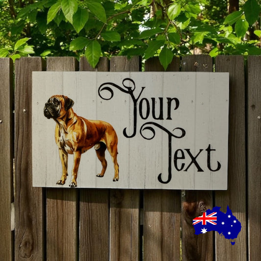Bull Mastiff Dog Personalised Custom Sign