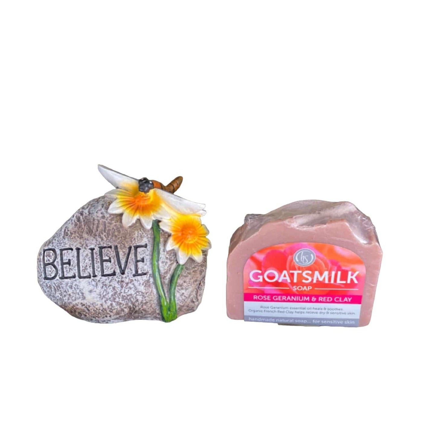 Garden Believe Gardener Stone Goatmilk Soap Gift - The Renmy Store Homewares & Gifts 