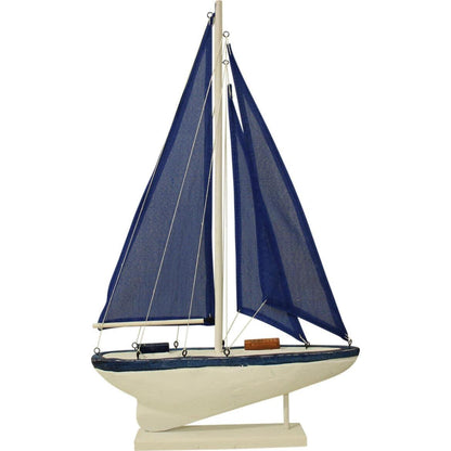 Sailing Boat Navy Blue Coastal Small - The Renmy Store Homewares & Gifts 