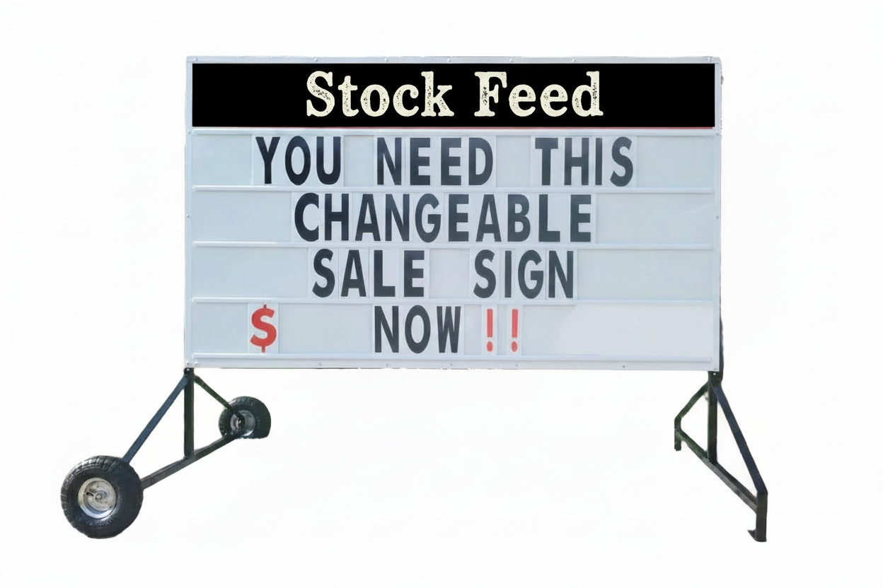 Superior Roadside Large Changeable Sign on Wheels 2100x1220mm | Business Roadside Signage Aussie Made + POSTAGE