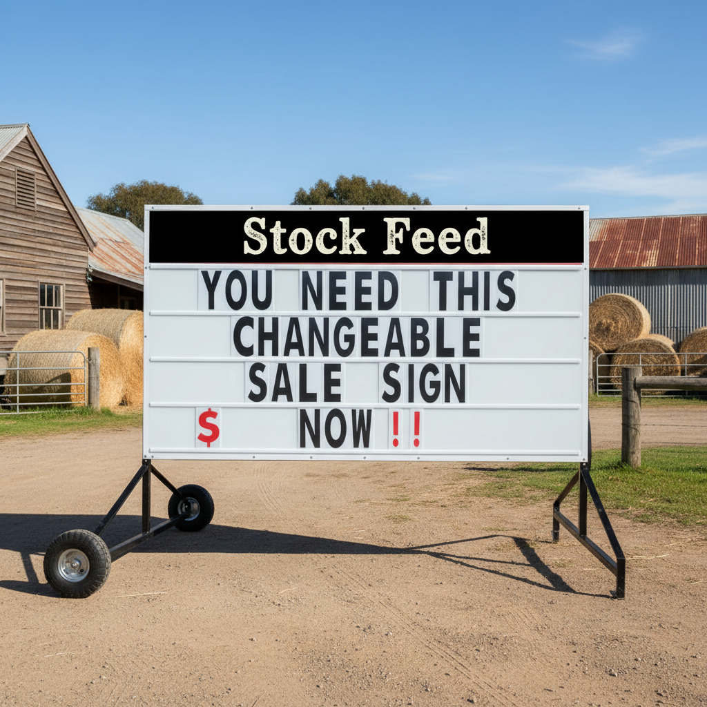 Superior Roadside Large Changeable Sign on Wheels 2100x1220mm | Business Roadside Signage Aussie Made + POSTAGE