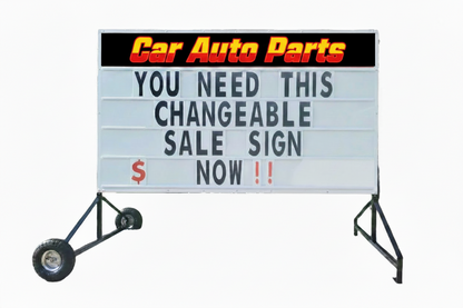 Superior Roadside Large Changeable Sign on Wheels 2100x1220mm | Business Roadside Signage Aussie Made + POSTAGE