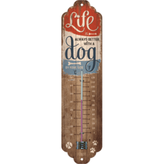 Thermometer Weather Temperature Dog Life Retro - The Renmy Store Homewares & Gifts 