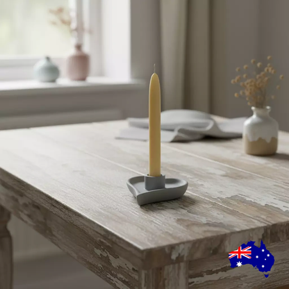 Heart Love Taper Candle Holder Aussie Handmade Concrete