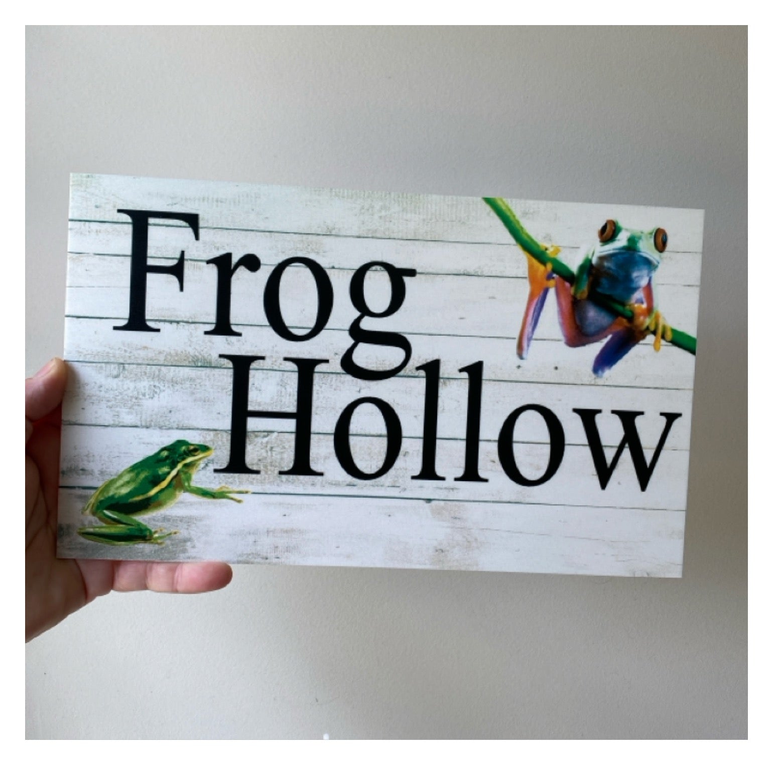 Frog Garden Custom Personalised Sign - The Renmy Store Homewares & Gifts 