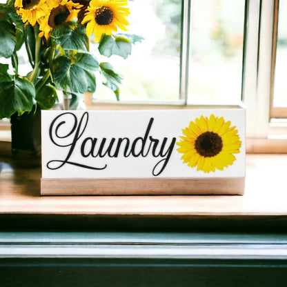 Sunflower Door Room Sign Toilet Laundry Bathroom - The Renmy Store Homewares & Gifts 