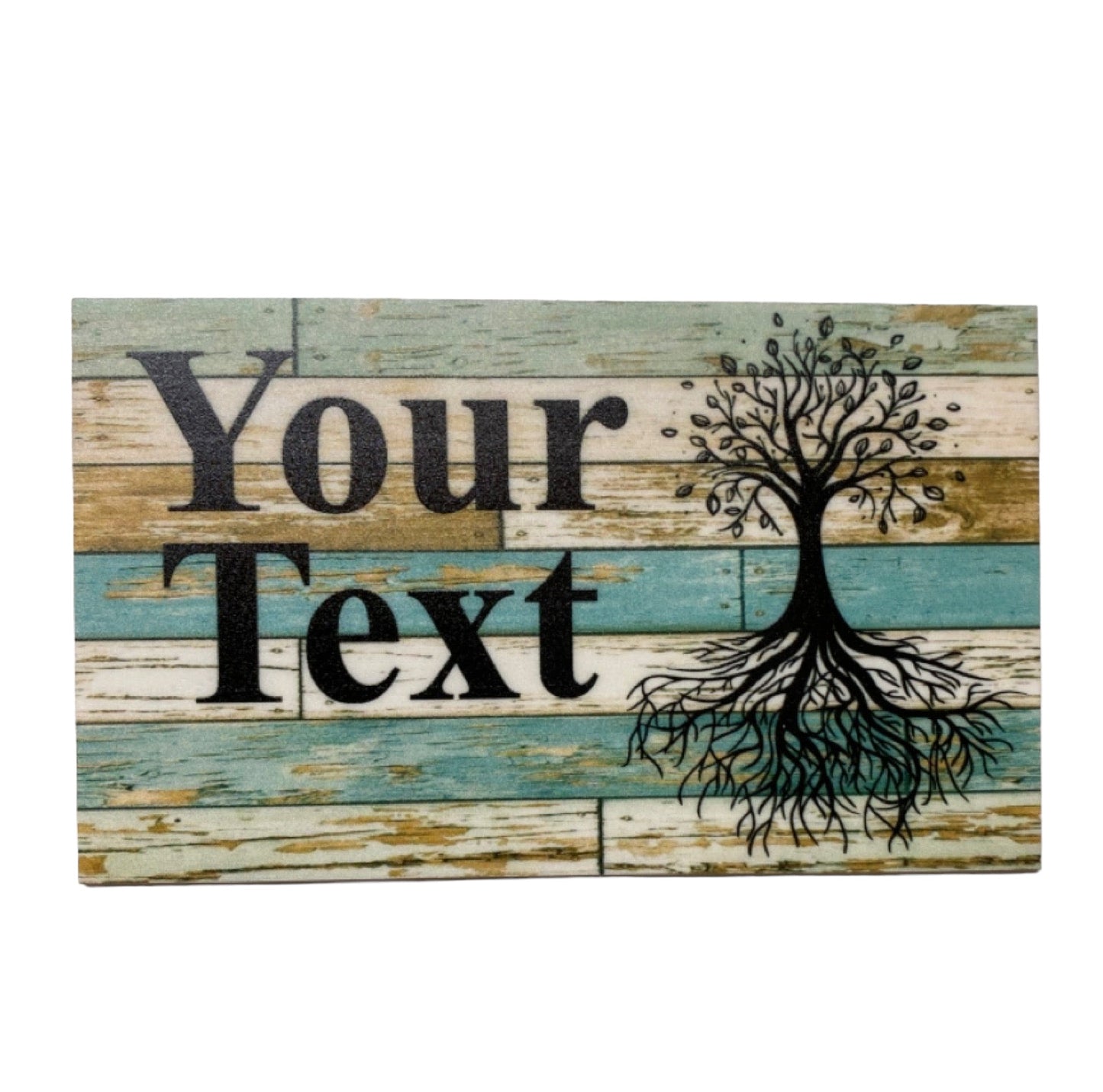 Tree of Life Roots Custom Personalised Blue Sign - The Renmy Store Homewares & Gifts 