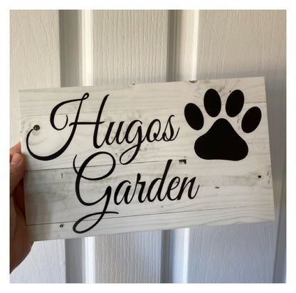 Dog Cat Custom Paw Sign